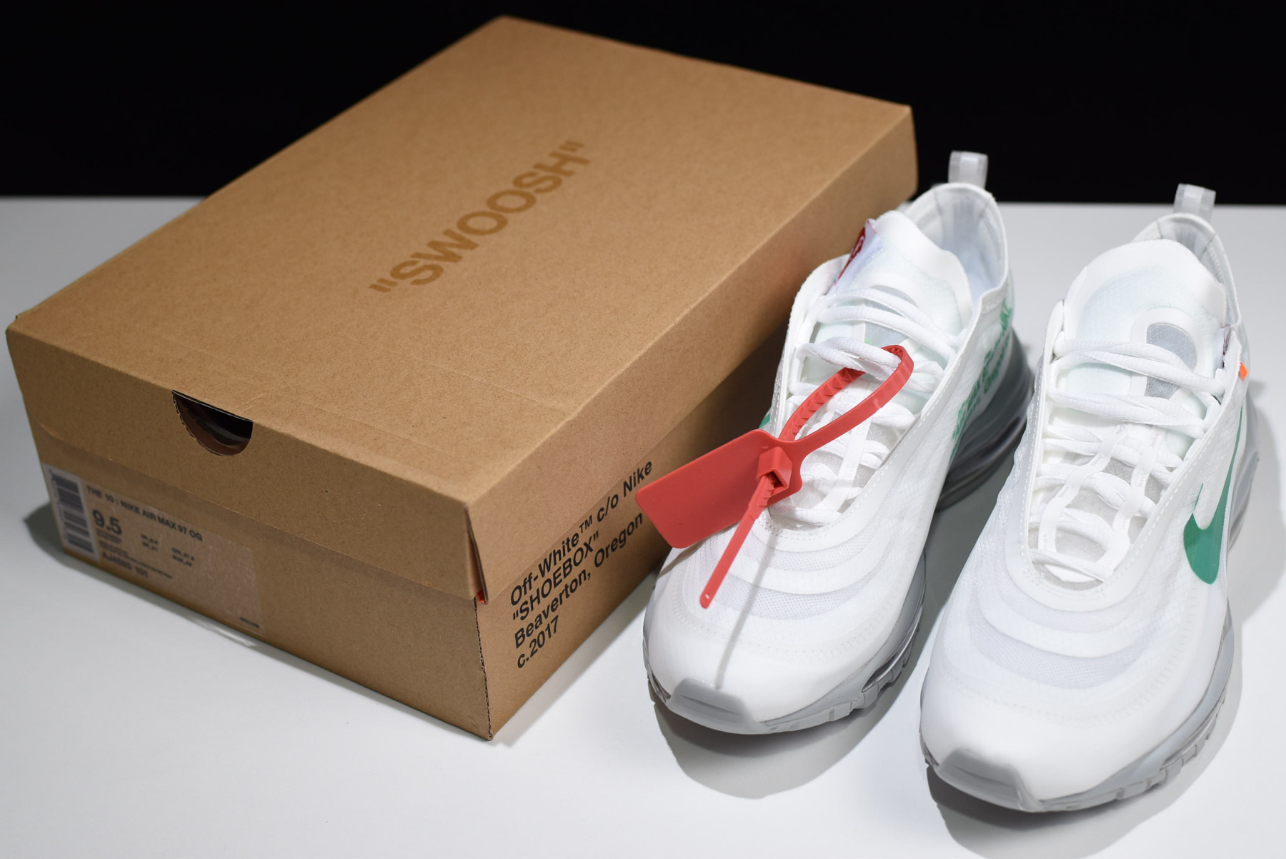OF X Air Max 97 white-mint green AJ4585 101