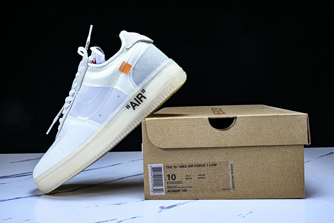 OFF White x Nike AIR FORCE 1 LOW "All White" AO4606-100