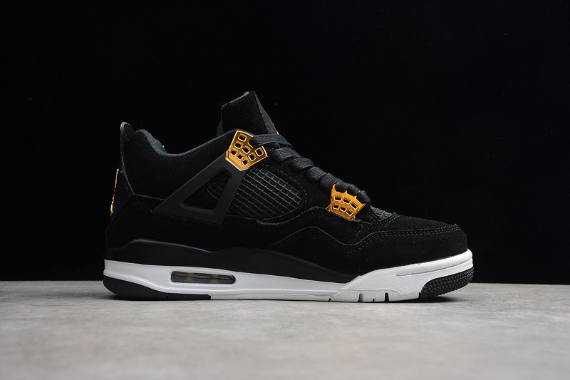 Air Jordan 4 “Royalty”  Black/Metallic Gold-White 308497-032