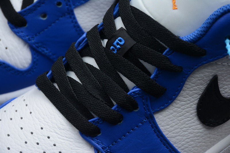 Air Jordan 1 Low Hyper Royal Orange Peel 553558-401