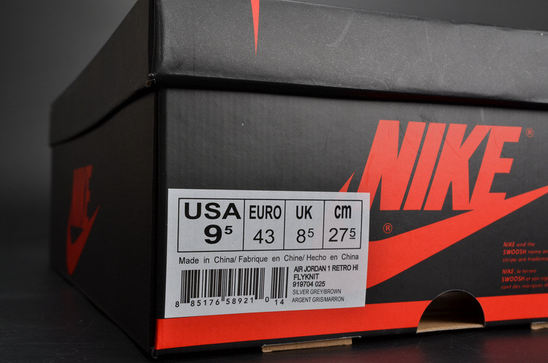 AIR JORDAN 1 FLYKNIT “WOLF GREY” mens 919704-025