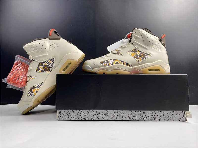 Air Jordan 6 Retro Quai54 Sail Brown CZ4152-100