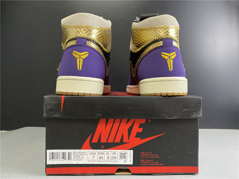 Air Jordan 1 High OG Black/Purple Gold 555088-171