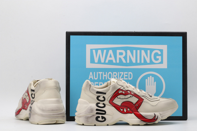 GC Rhyton Sneaker With Mouth Print 552093 A9L00 9522