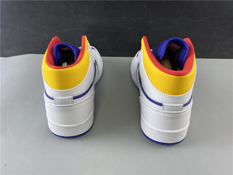 Air Jordan 1 Mid Royal Blue Laser Orange 554724-131