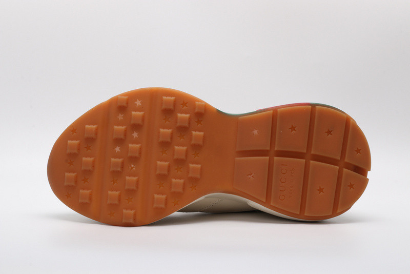 GC Rhyton Web Print Leather Sneaker 523535 DRW00 9022