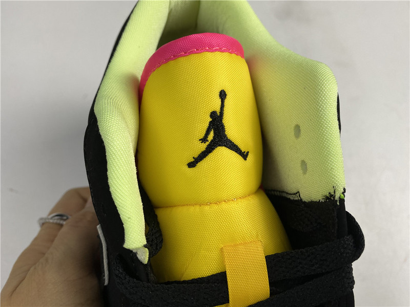 Air Jordan 1 Low Black Aurora Green Laser Orange CK3022-013