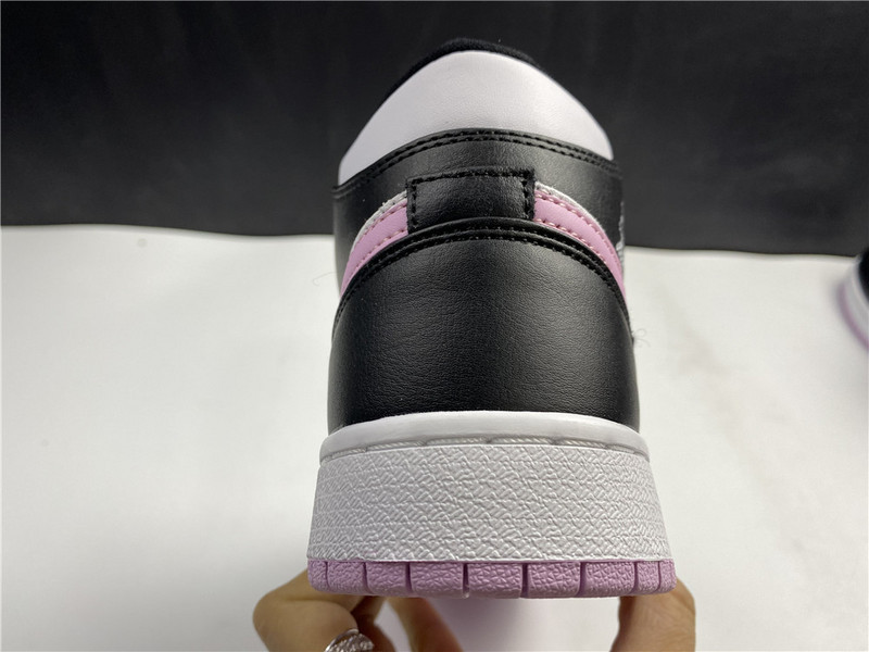 Air Jordan 1 Mid White/Light Arctic Pink-Black 555112-103