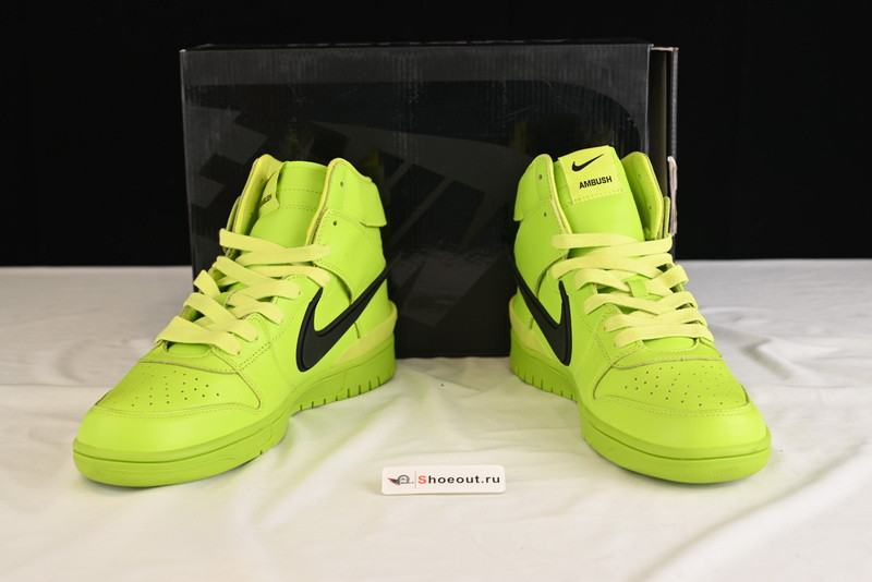 Ambush x Nike Dunk High “Flash Lime” CU7544-300