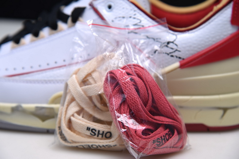 OF x Air Jordan 2 Low White Red DJ4375-106