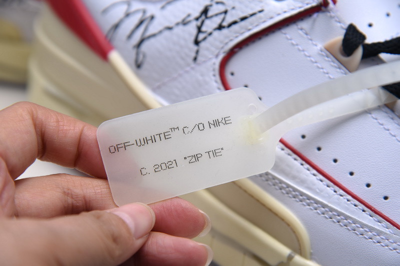 OF x Air Jordan 2 Low White Red DJ4375-106
