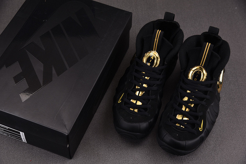 NK Air Foamposite Pro Black Metallic Gold 624041-009
