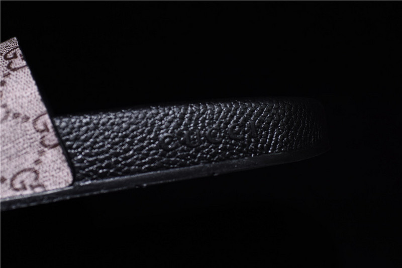 GC Leather SLIDE SANDAL with PLAID