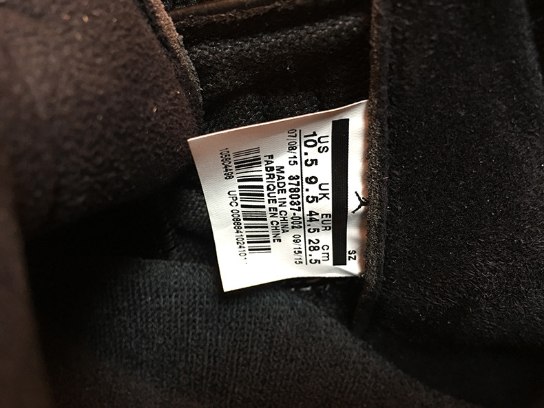 JORDAN 11 RETRO BP "72-10" black  mens  378037-002