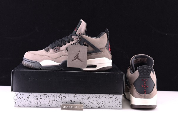 Travis Scott x Air Jordan 4 Retro Dark Mocha/Sail-Cool Grey-Red