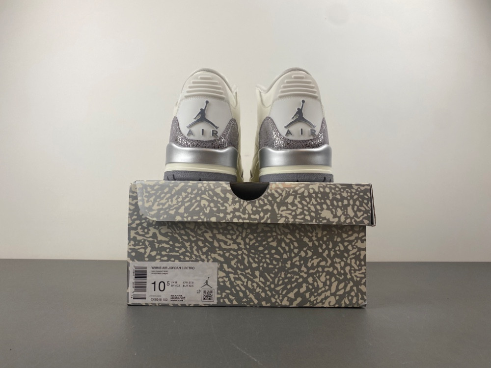 Air Jordan 3 “Sail/Metallic Silver” CK9246-100