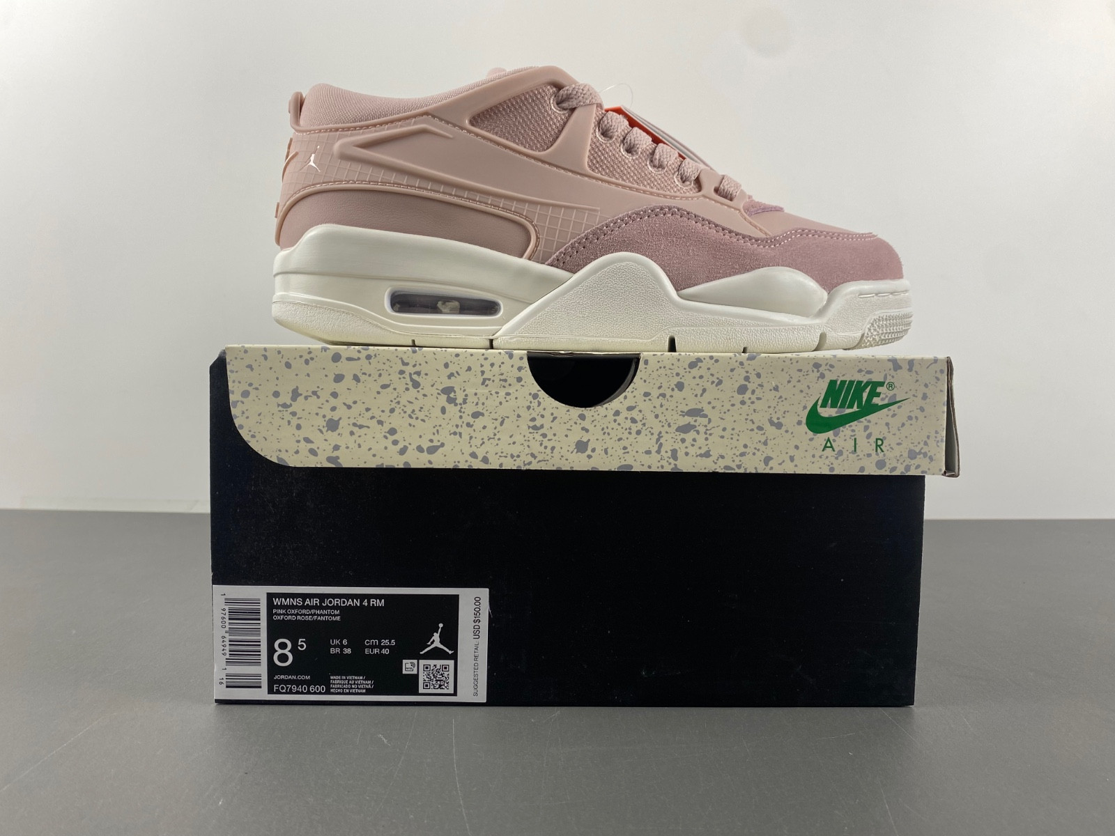 Air Jordan 4 PM “Pink Oxford” (W)  FQ7940-600