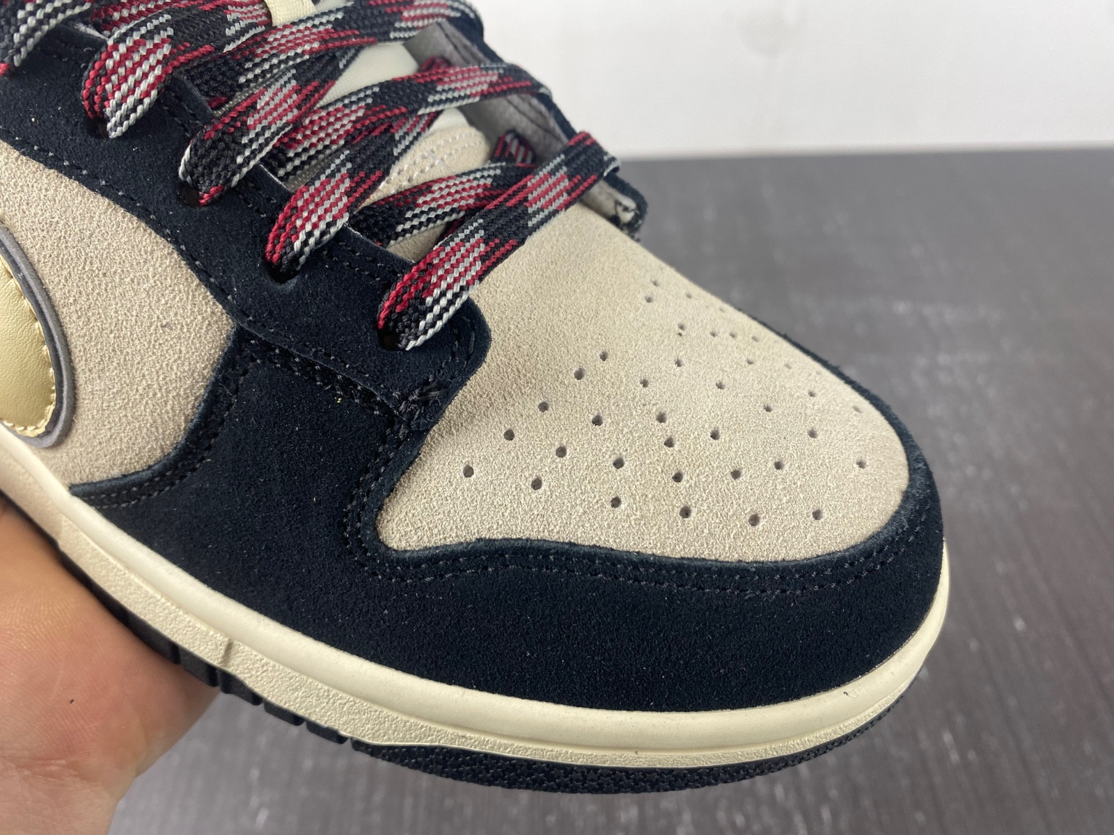 Nike Dunk Low LX Black Suede Team Gold (W) DV3054-001