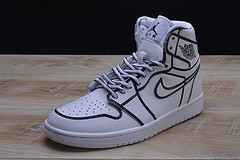 Nike Air Jordan 1 Retro “Comic 3D Pencil” White Hand-Painted MENS  AA4724-110